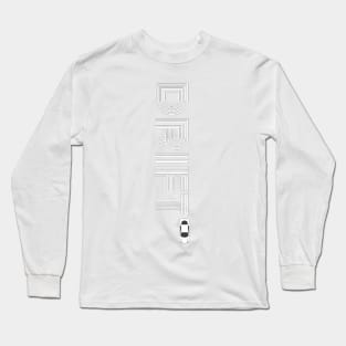 Drift Print White Vertical Long Sleeve T-Shirt